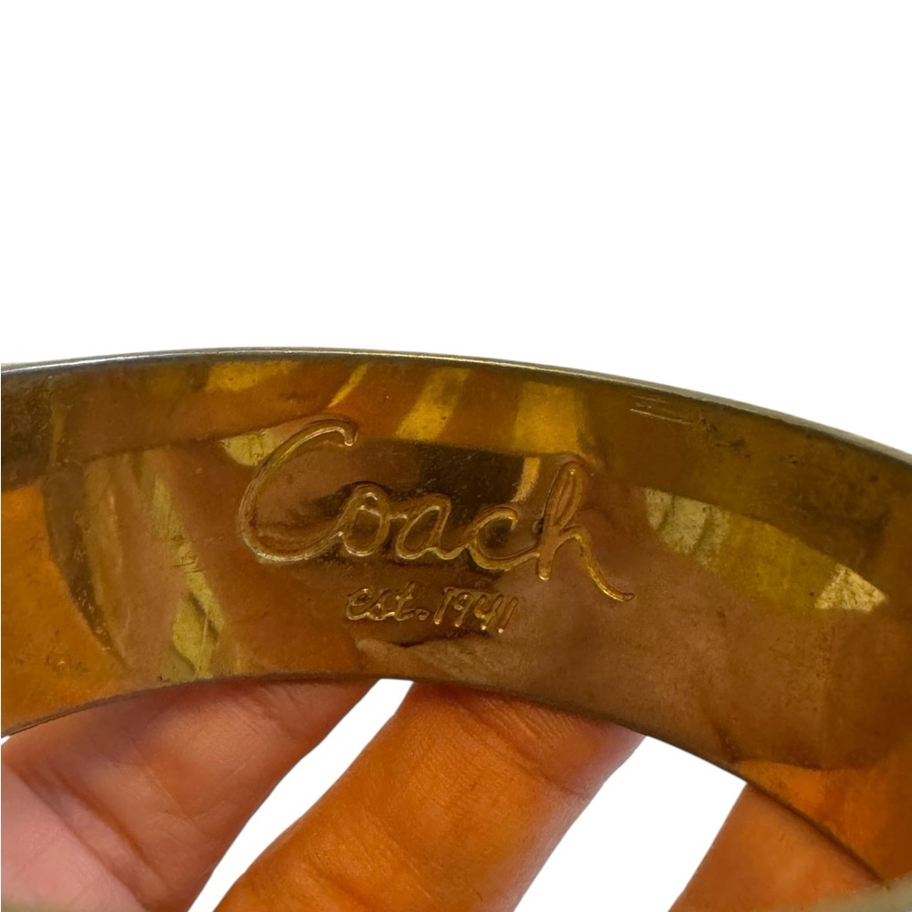 Coach Gold Tone Bangle Bracelet